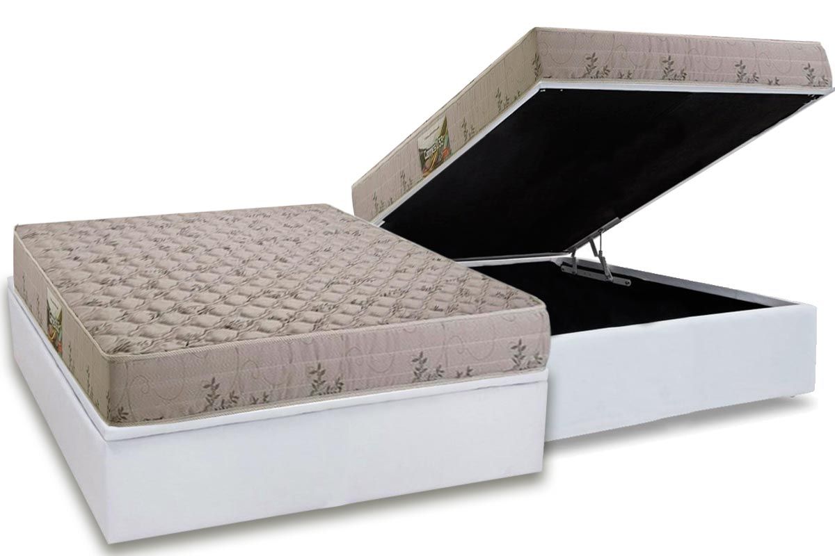 Cama Box Baú CRC +Colchão Espuma D33 Cannes Herval