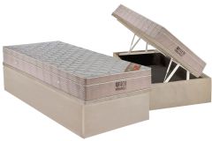Cama Box Baú Filhão +Colchão Molas Airtech Ortobom