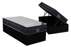 Cama Box Baú Filhão +Colchão Molas Airtech Ortobom