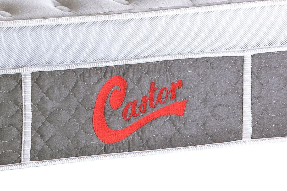 Cama Box Baú CRC +Colchão Molas LightPlush Castor