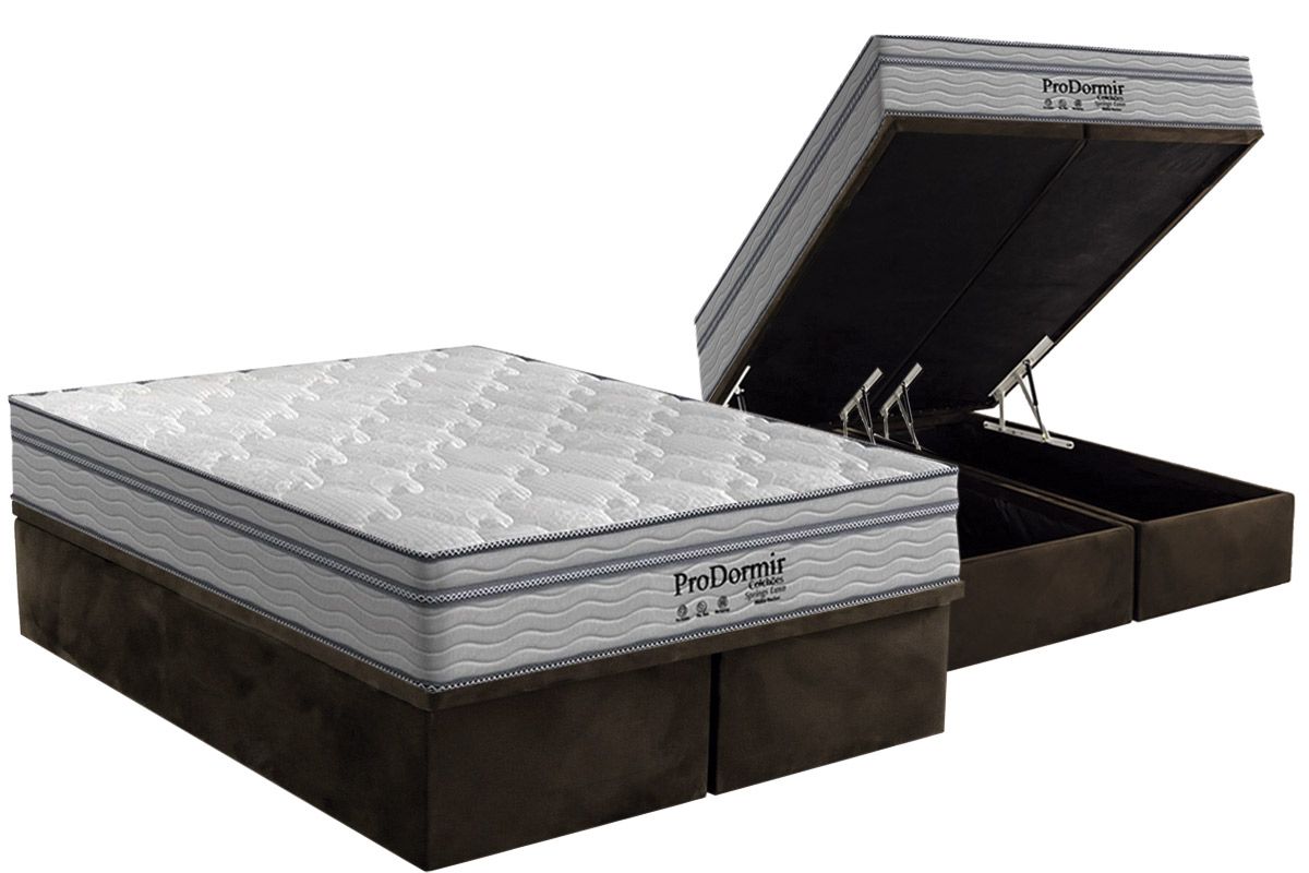 Cama Box Baú CRC +Colchão Molas Springs Luxo Probel