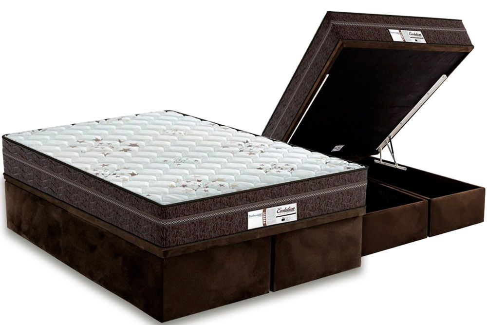 Cama Box Baú CRC +Colchão Molas Evolution Probel