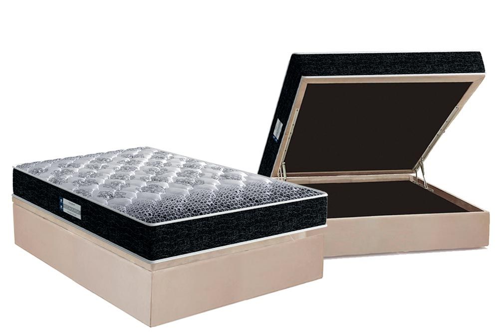 Cama Box Baú CRC +Colchão Ortopédico Tech1500 Probel