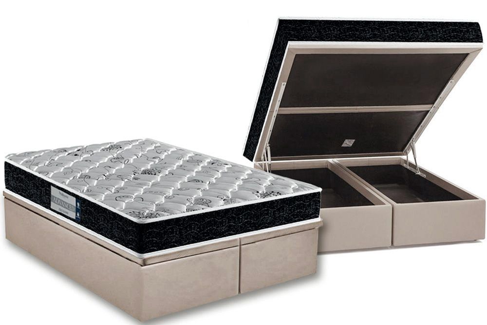 Cama Box Baú CRC +Colchão Ortopédico Tech2000 Probel