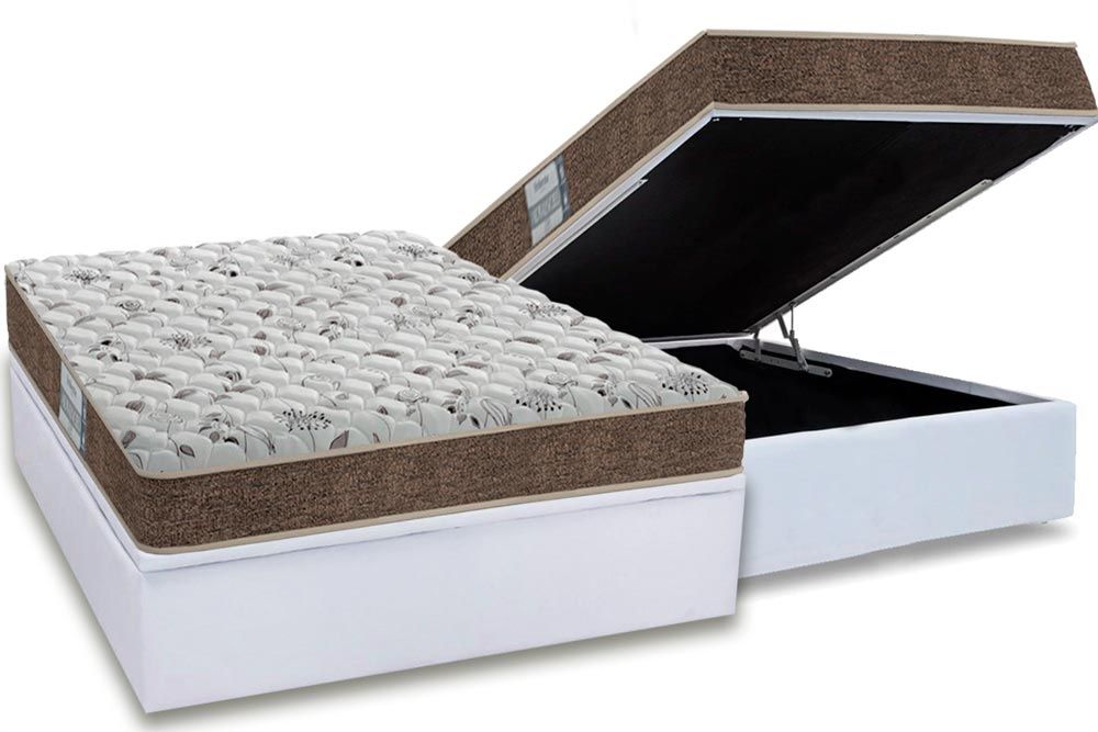 Cama Box Baú CRC +Colchão Espuma D45 Advanced Probel