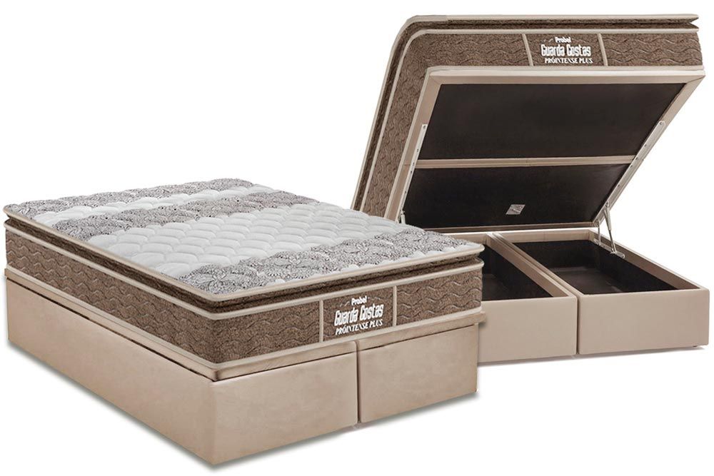 Cama Box Baú CRC +Colchão Ortopédico Intense Probel