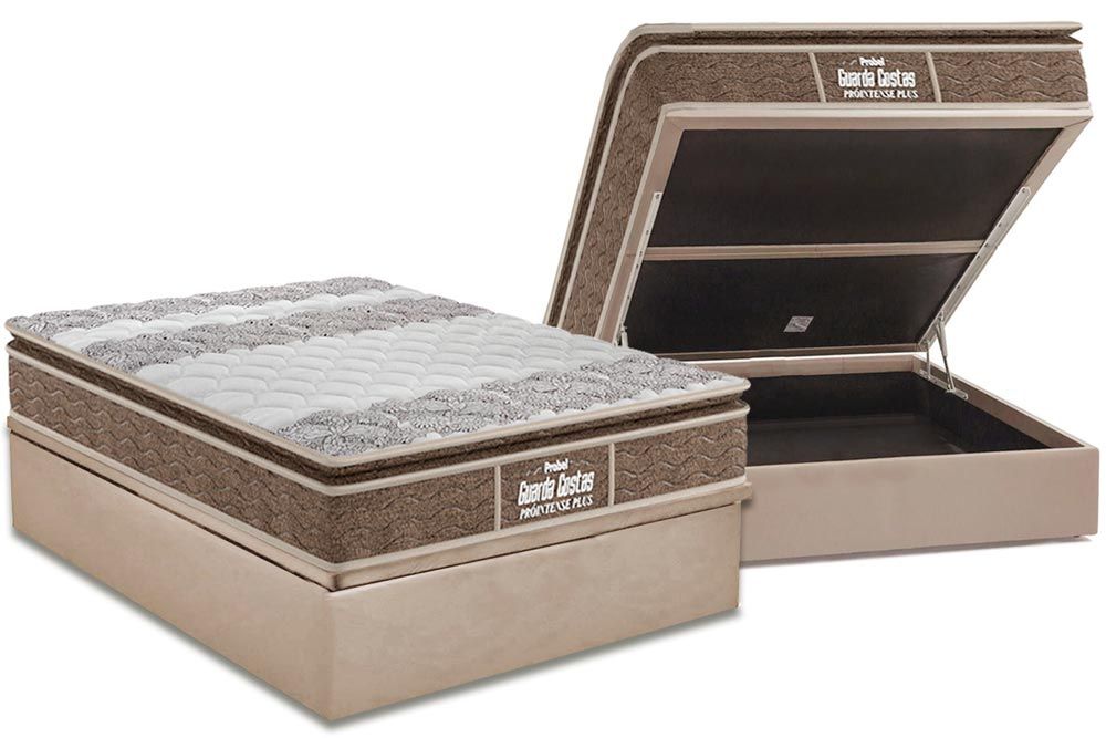 Cama Box Baú CRC +Colchão Ortopédico Intense Probel