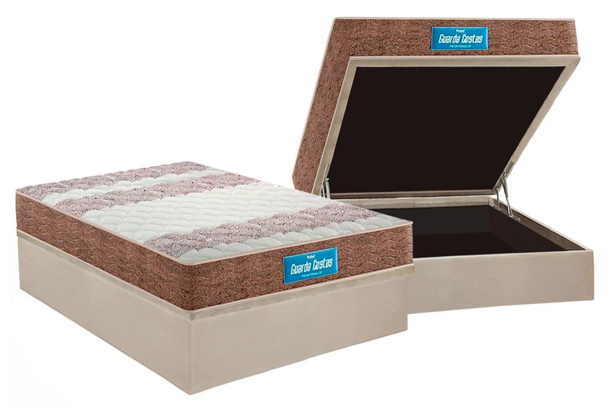 Cama Box Baú CRC +Colchão Ortopédico Intense Probel