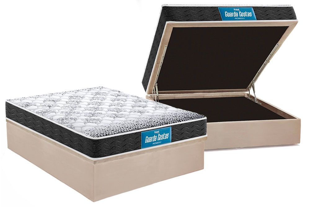 Cama Box Baú CRC +Colchão Ortopédico Middle Probel