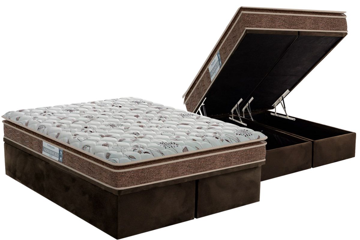 Cama Box Baú CRC +Colchão Espuma D45 Advanced Probel
