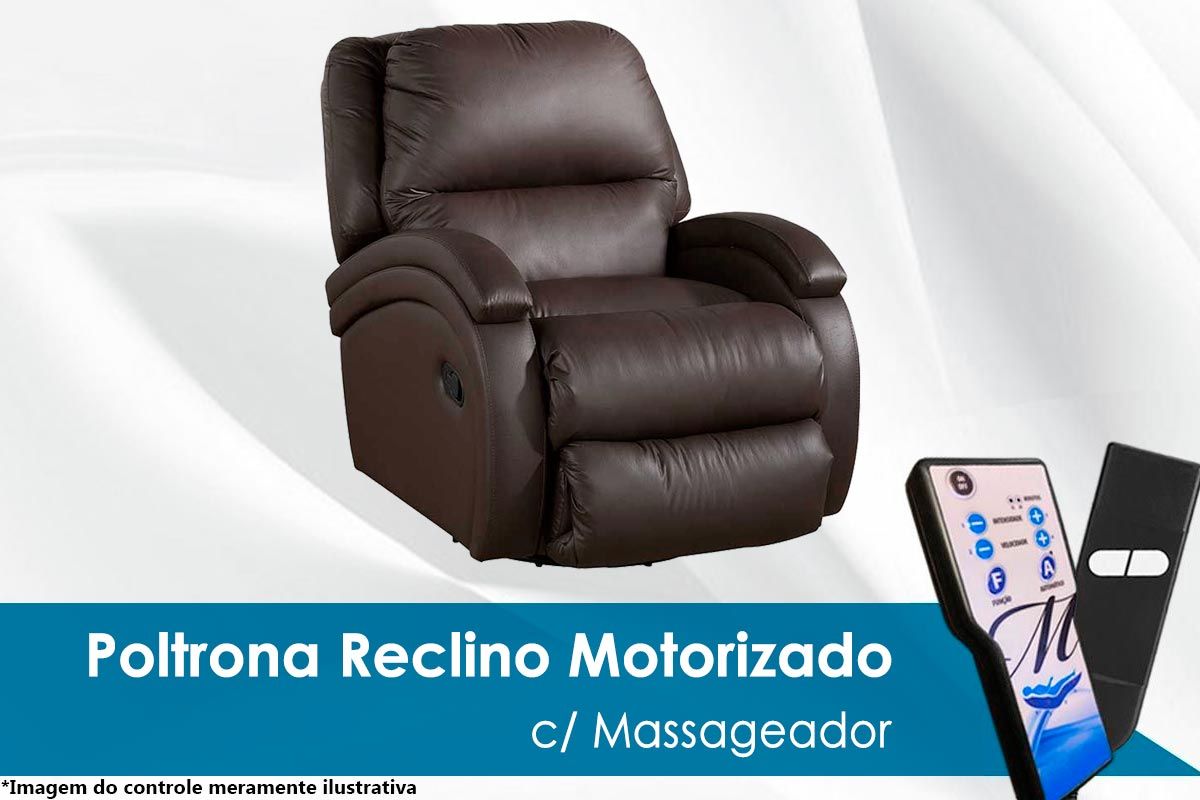 Poltrona Reclinável p/ Sala Motorizada c/Vibro Massagem Divino Urbany Zero Wall Giro e Balanço Probel Poltrona Reclinável p/ Sala Motorizada c/Vibro Massagem Divino Urbany Zero Wall Giro e Balanço Probel