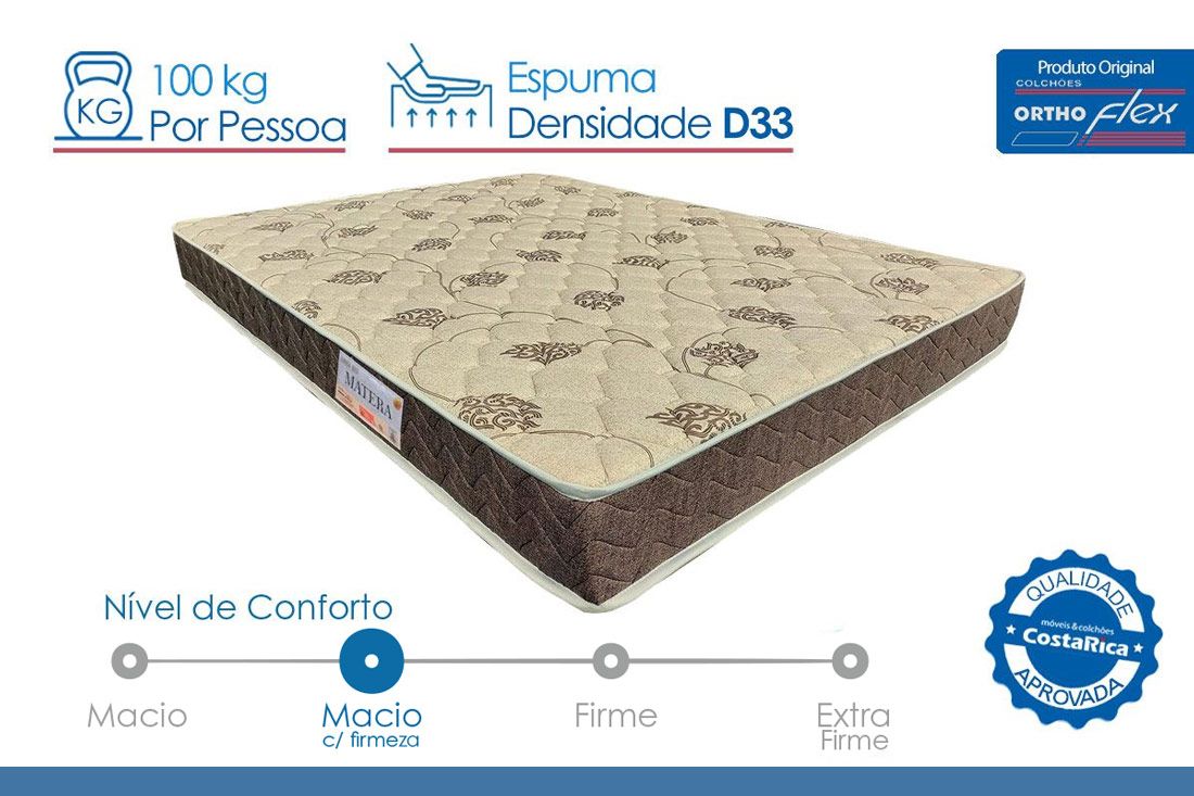 Colchão Ortopédico Orthoflex D33 Matera ST Colchão Ortopédico Orthoflex D33 Matera ST