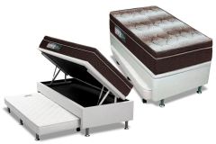 Cama Baú c/Aux Filhão +Colchão Ortopédico Light Ortobom