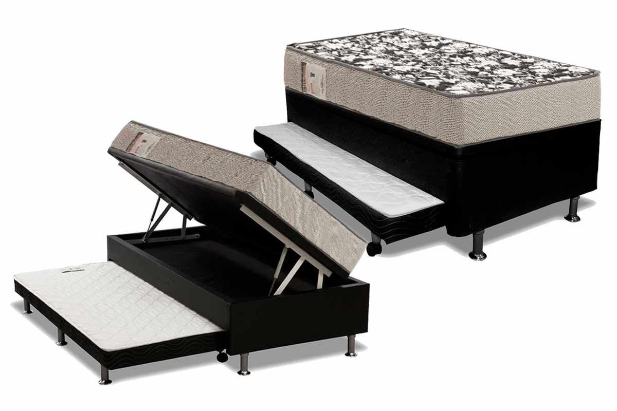 Cama Baú c/Aux CRC +Colchão D26 Ortobom