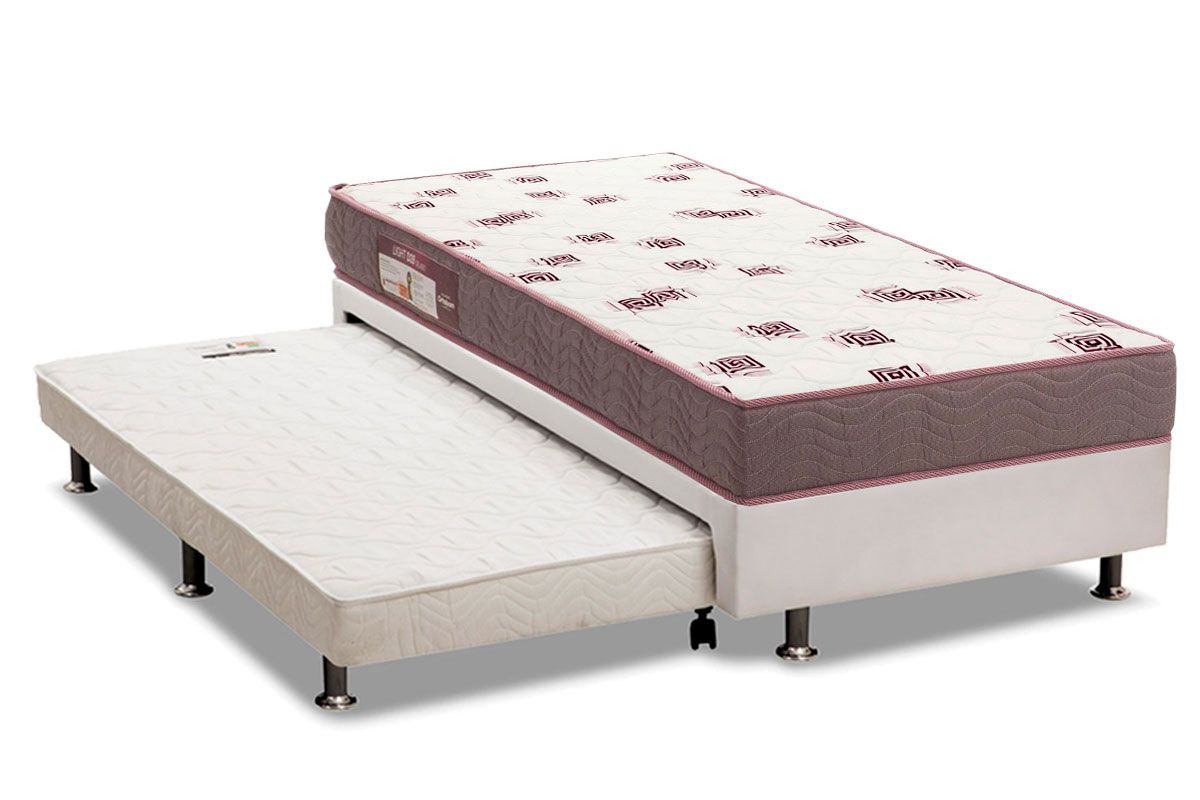 Cama Box CRC +Colchão Espuma D28 Light Ortobom