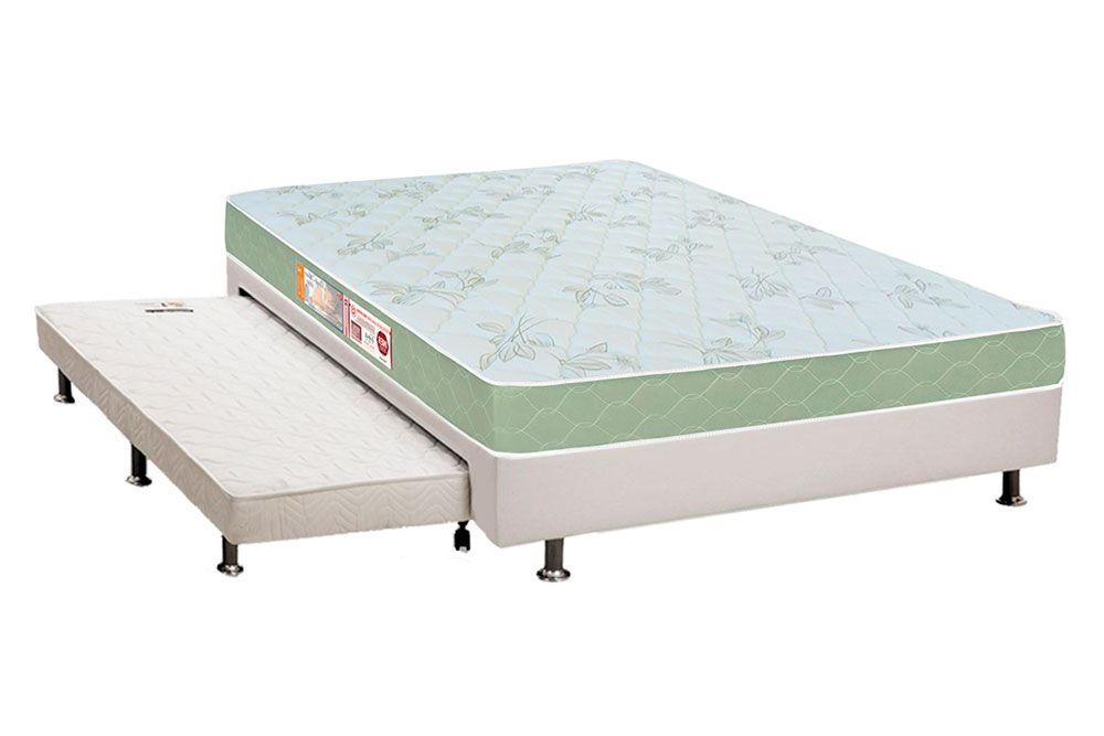 Cama Box c/Aux CRC +Colchão D33 Sleep Max Castor