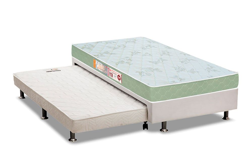 Cama Box c/Aux CRC +Colchão D33 Sleep Max Castor