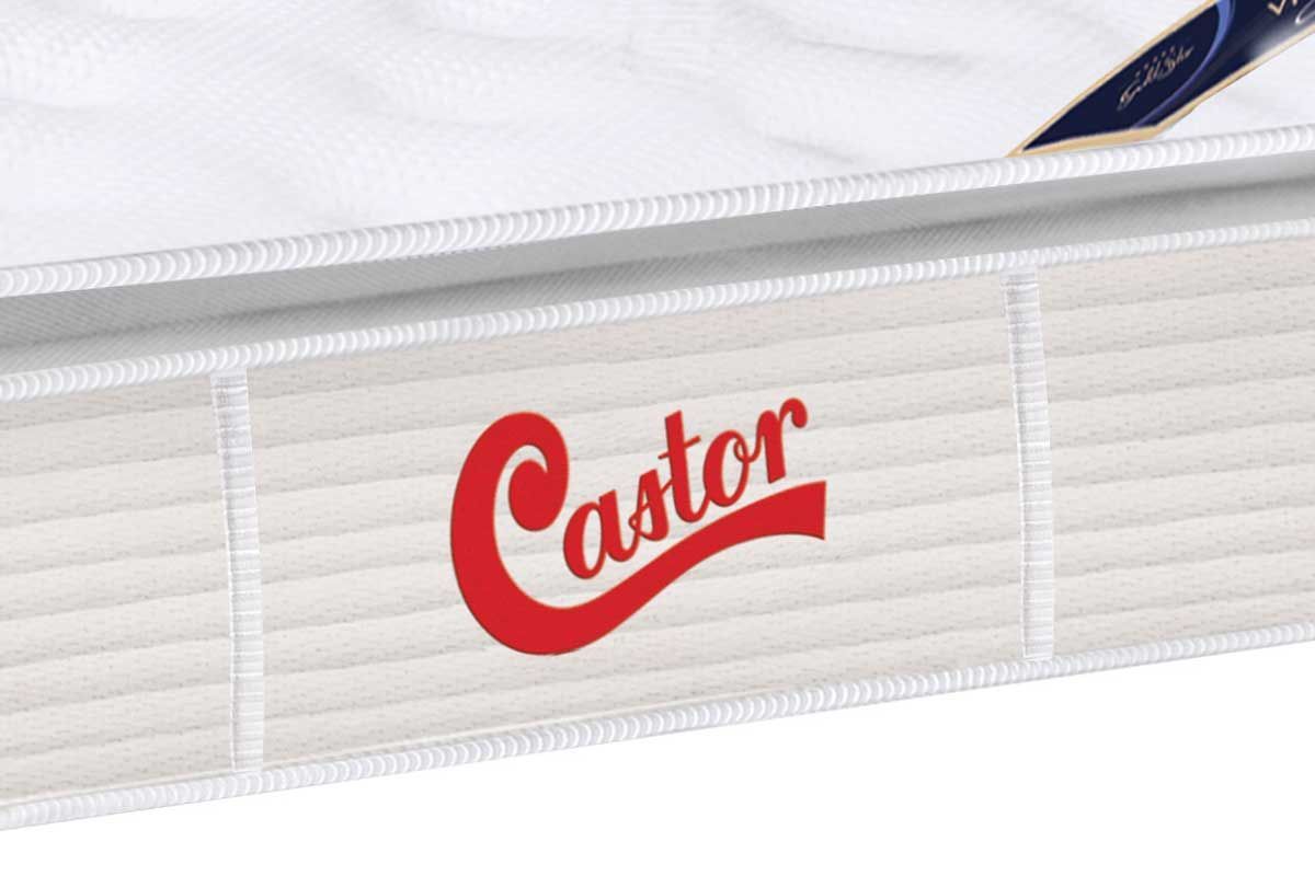 Cama Box c/Aux CRC +Colchão Molas Vitagel SLX Castor