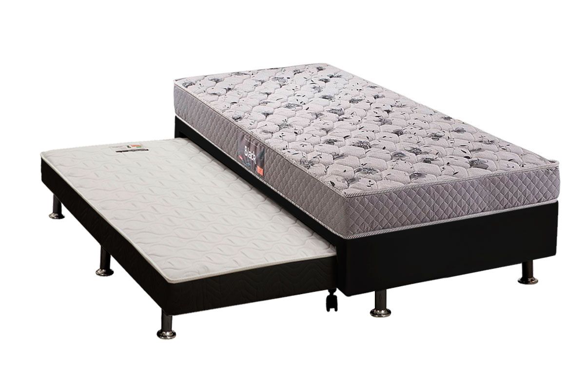 Cama Box CRC +Colchão Ortopédico Black Herval