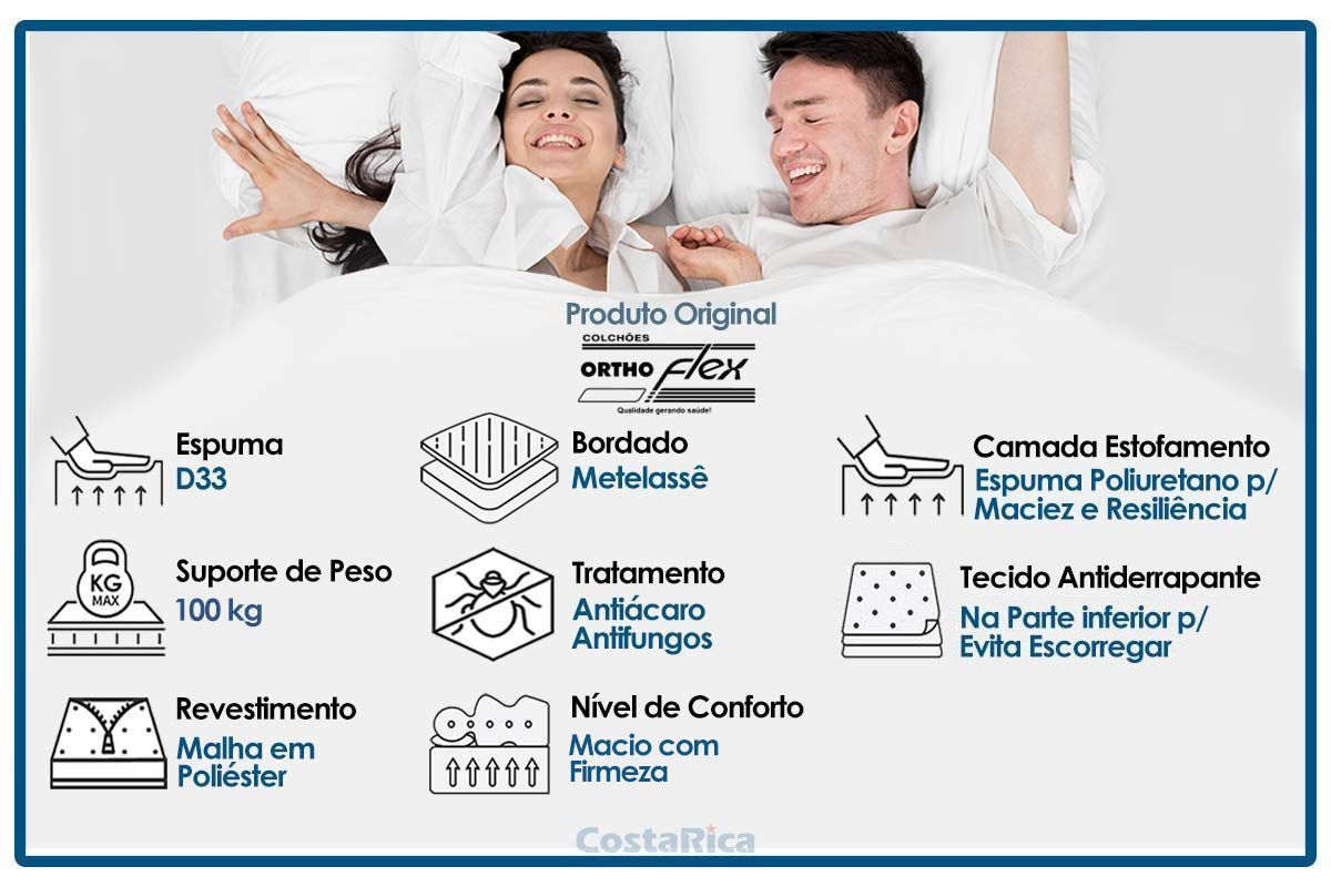 Cama Box CRC +Colchão Ortopédico Matera Orthoflex