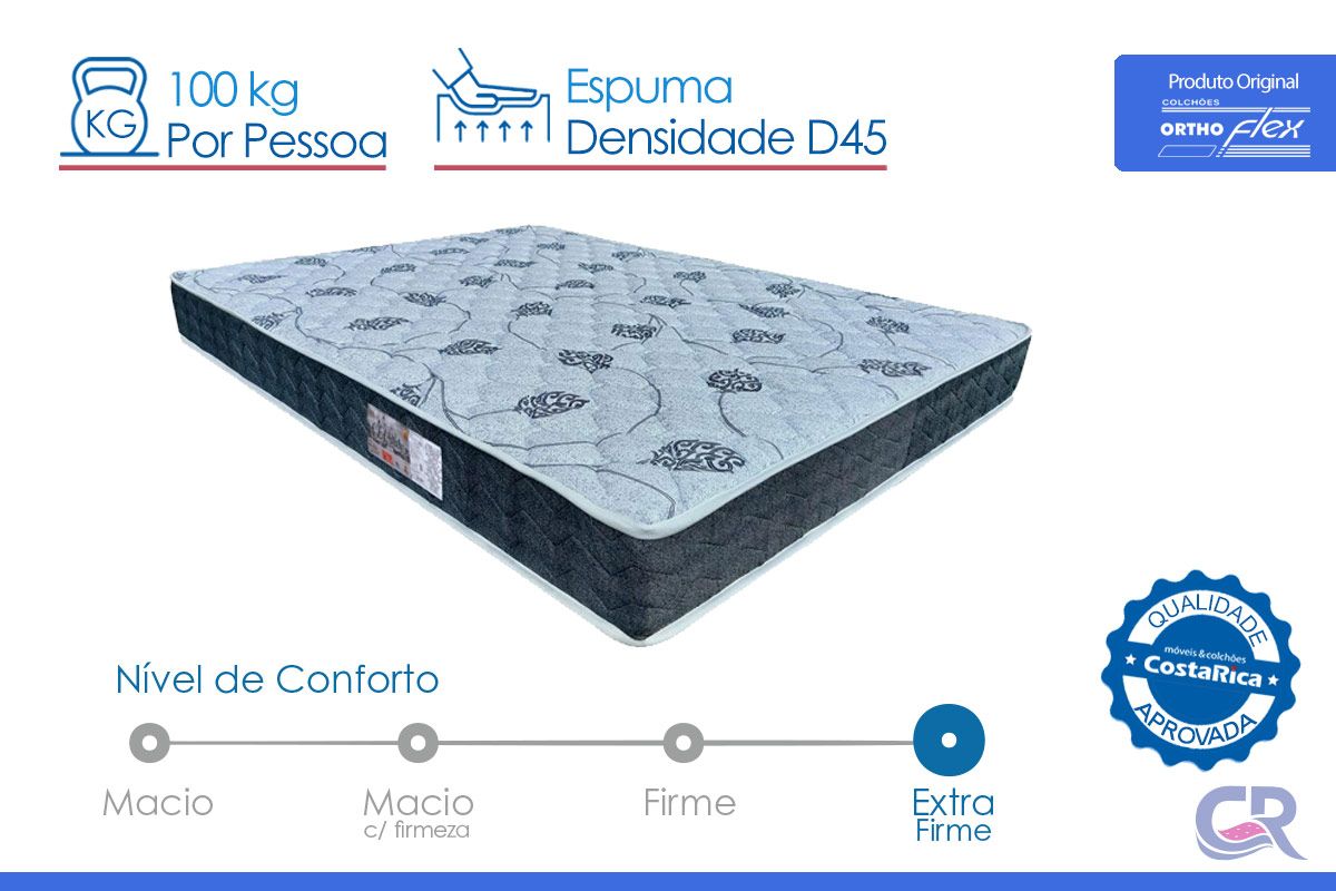 Cama Box CRC +Colchão Ortopédico Cecina Orthoflex