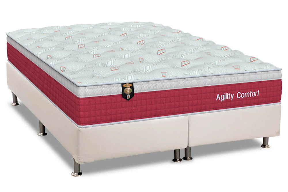 Cama Box CRC +Colchão Molas Agility Orthoflex