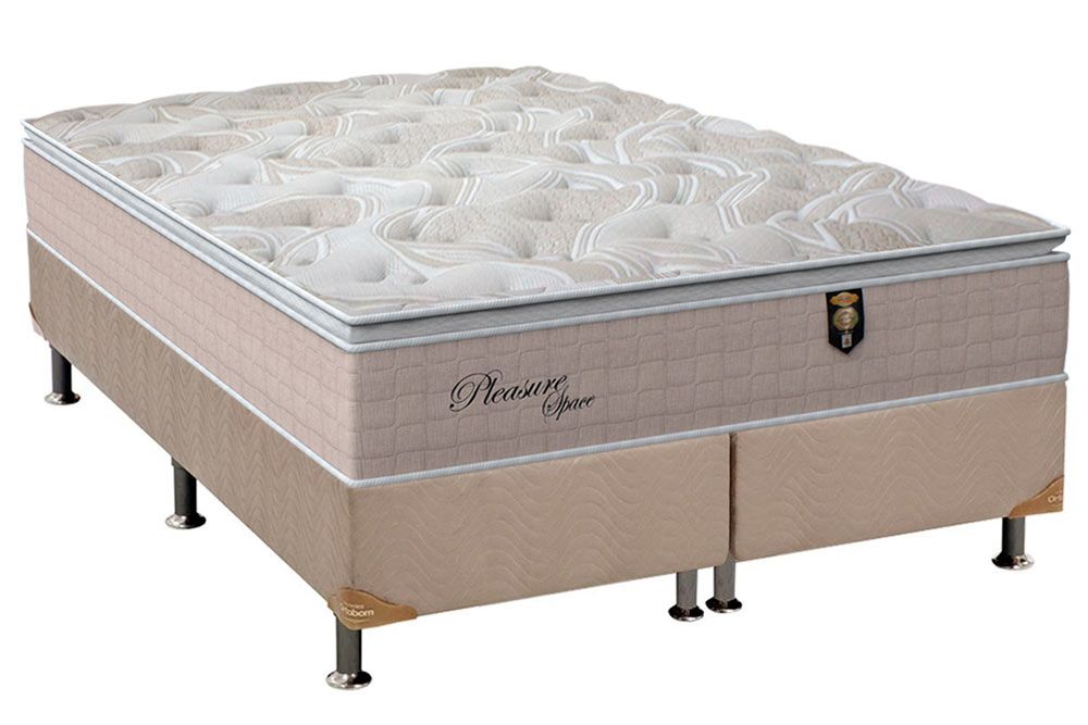 Cama Box CRC +Colchão Molas Pleasure Orthoflex
