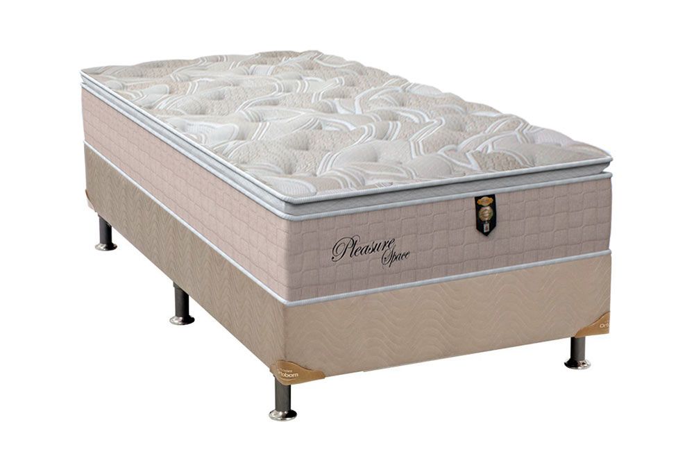 Cama Box CRC +Colchão Molas Pleasure Orthoflex