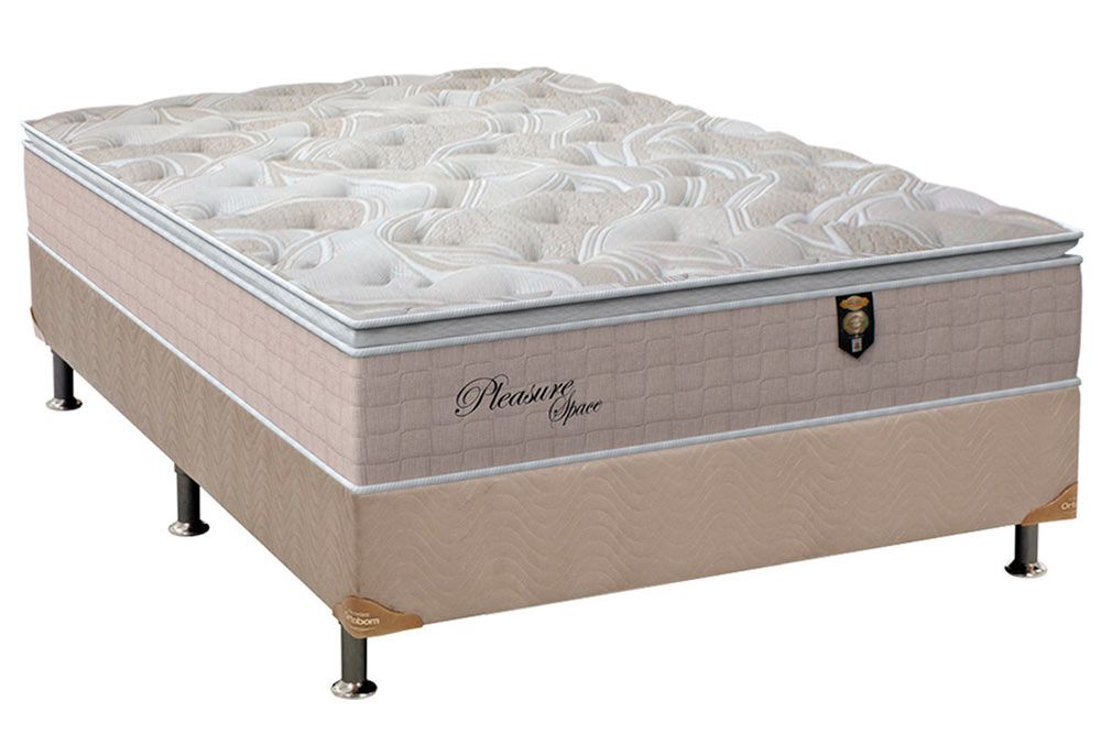Cama Box CRC +Colchão Molas Pleasure Orthoflex