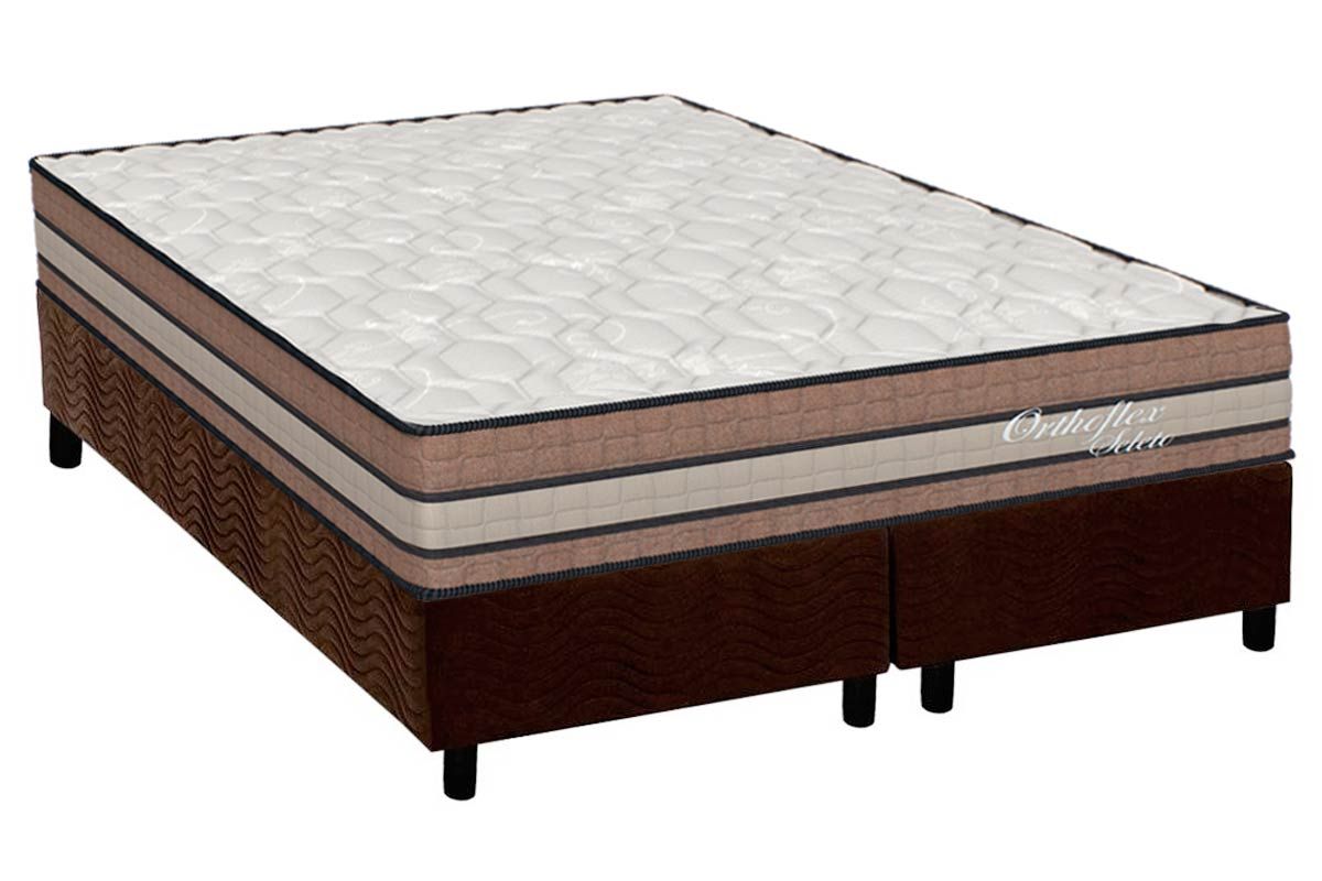 Cama Box CRC +Colchão Molas Seleto Orthoflex