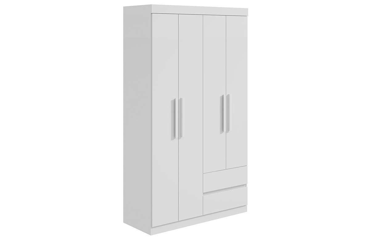 Guarda Roupa Solteiro 4 Portas e 2 Gavetas Zeus Lopas