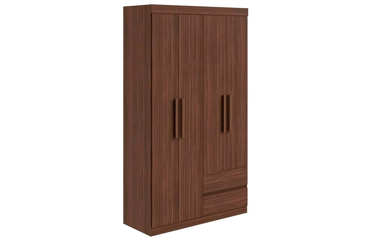 Guarda Roupa Solteiro 4 Portas e 2 Gavetas Zeus Lopas