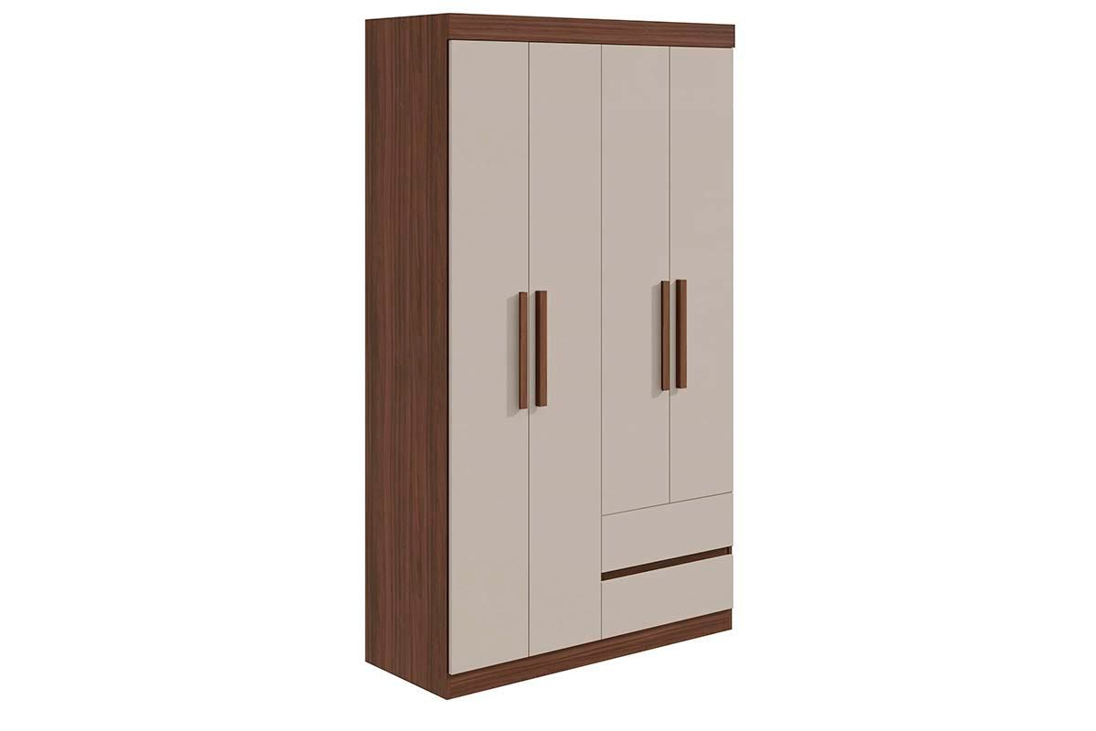 Guarda Roupa Solteiro 4 Portas e 2 Gavetas Zeus Lopas