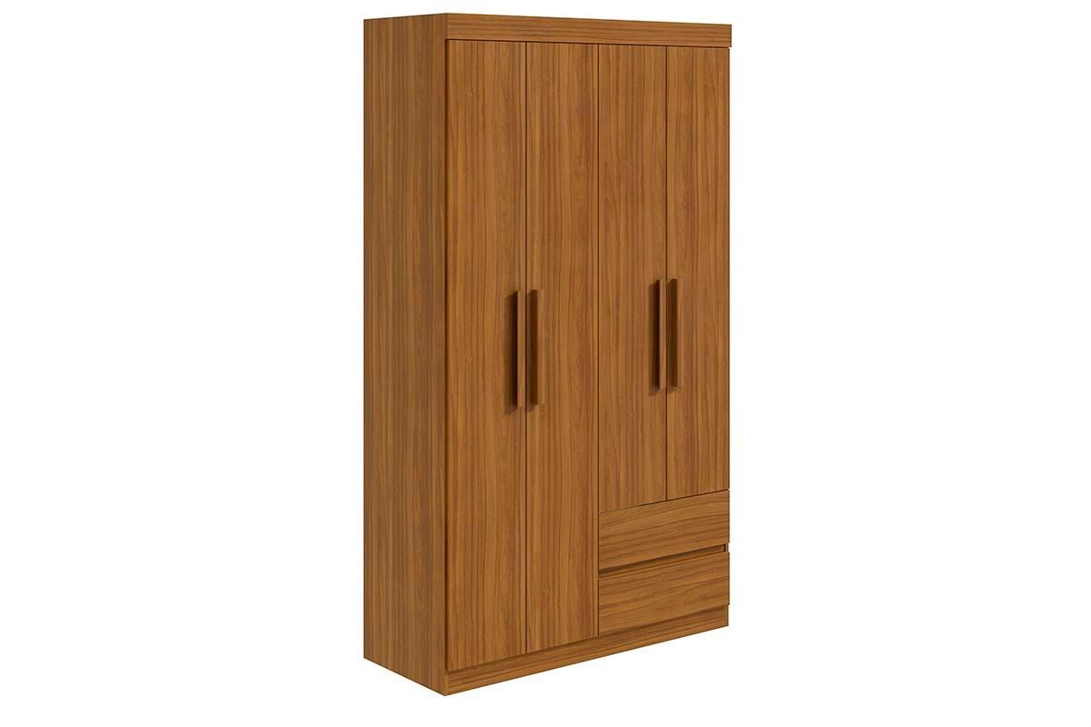 Guarda Roupa Solteiro 4 Portas e 2 Gavetas Zeus Lopas