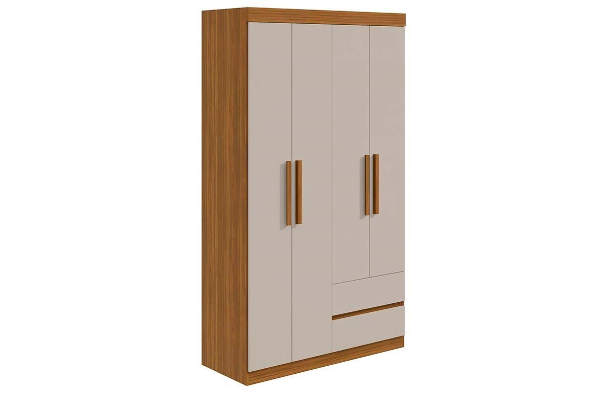 Guarda Roupa Solteiro 4 Portas e 2 Gavetas Zeus Lopas