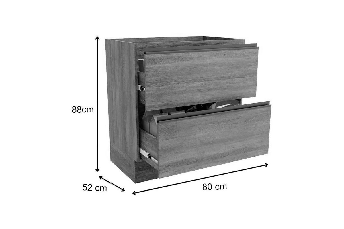Balcão Cozinha Kappesberg Maxxi G755 c/2 Gavs s/Tampo 80cm Balcão Cozinha Kappesberg Maxxi G755 c/2 Gavs s/Tampo 80cm