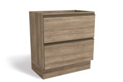 Balcão de Cozinha Maxxi G755 c/ 2 Gavetas s/ Tampo 80cm - Kappesberg - Nogal