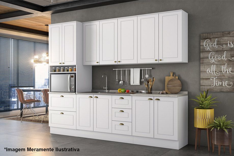 Paneleiro Cozinha Henn Americana c/2 Portas 2Gavs 71cm