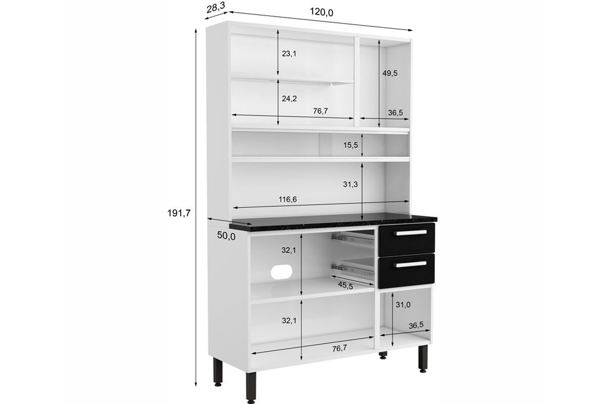 Cozinha Compacta Bertolini Evidence c/6 Portas ( 3 c/Vidro) e 2 Gavetas 120cm Cozinha Compacta Bertolini Evidence c/6 Portas ( 3 c/Vidro) e 2 Gavetas 120cm