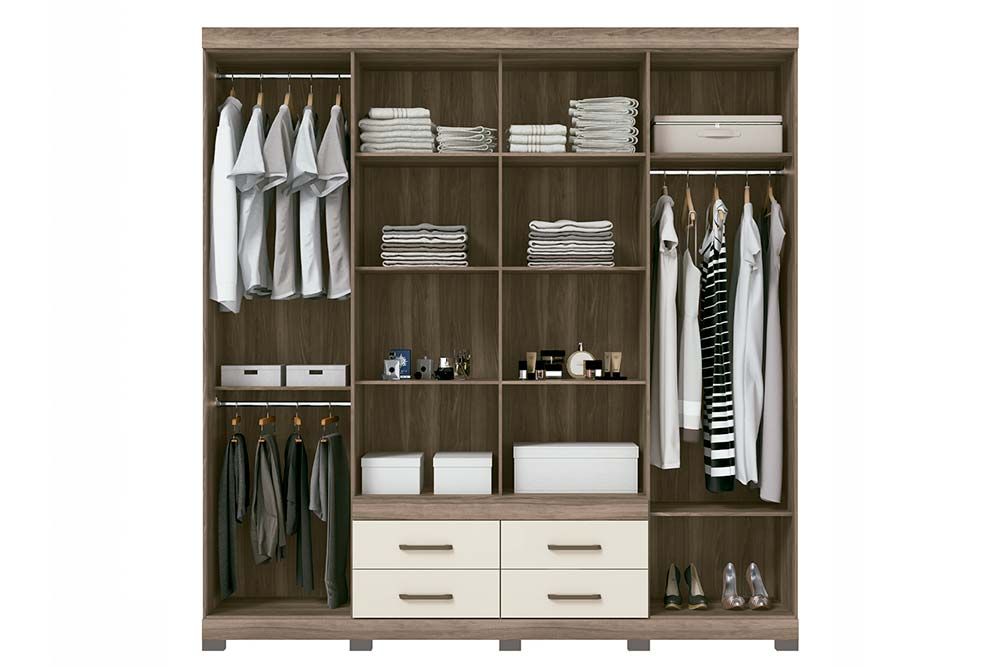 Guarda Roupa Casal 8 Portas (2 c/Espelho) e 4 Gavetas c/Pés Nápoles S. Andirá Guarda Roupa Casal 8 Portas (2 c/Espelho) e 4 Gavetas c/Pés Nápoles S. Andirá