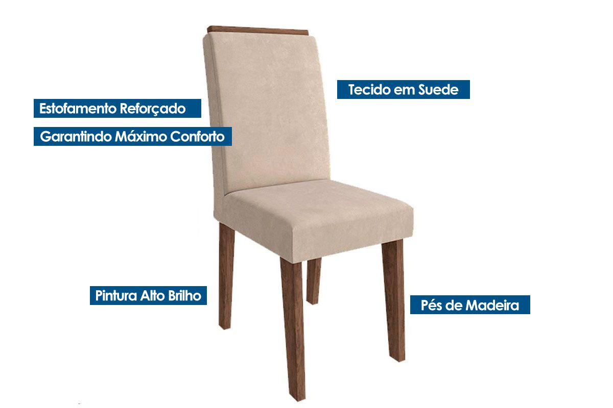 Cadeira Jantar Milena Kit 2Un Cimol Cadeira Jantar Milena Kit 2Un Cimol