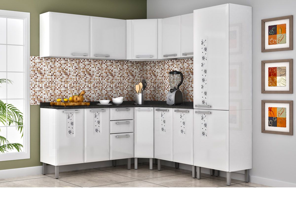 Armário de Cozinha Itatiaia Essencial Aço Ângulo