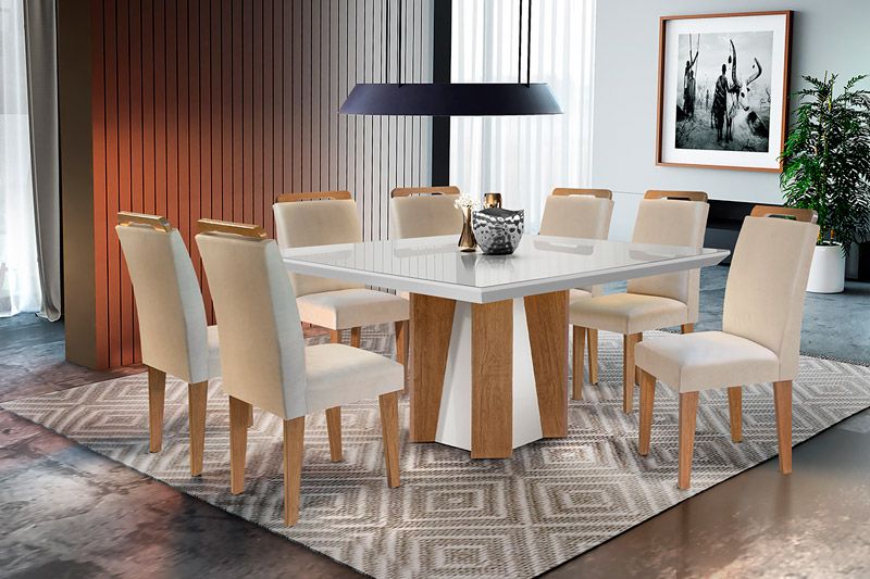 Mesa Jantar Valença c/Tampo MDF 135cm Rufato
