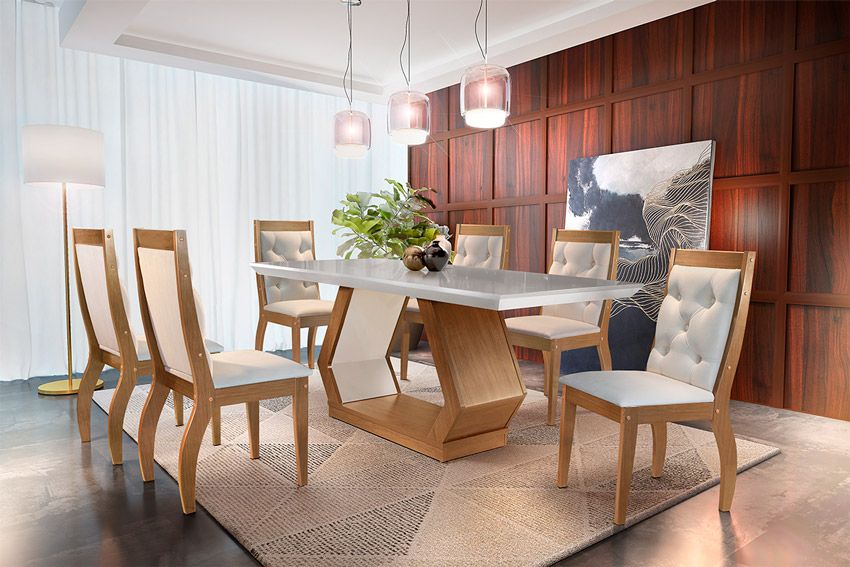 Mesa Jantar Alvorada c/Tampo MDF 180cm Rufato Mesa Jantar Alvorada c/Tampo MDF 180cm Rufato