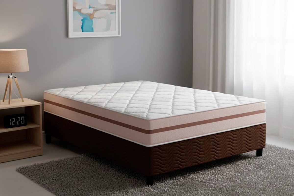 Cama Box CRC +Colchão Molas Classic Anjos