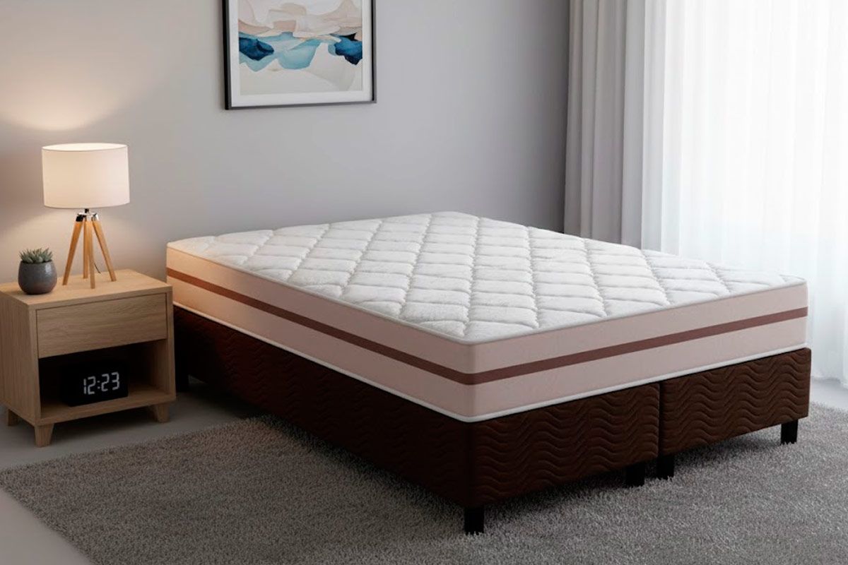 Cama Box CRC +Colchão Molas Classic Anjos