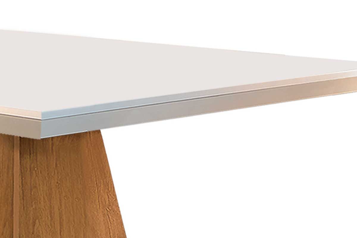 Mesa Jantar Luna c/Tampo MDF/Vidro 120cm Rufato