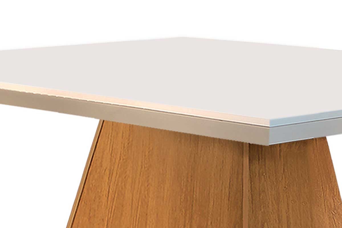 Mesa Jantar Luna c/Tampo MDF/Vidro 120cm Rufato
