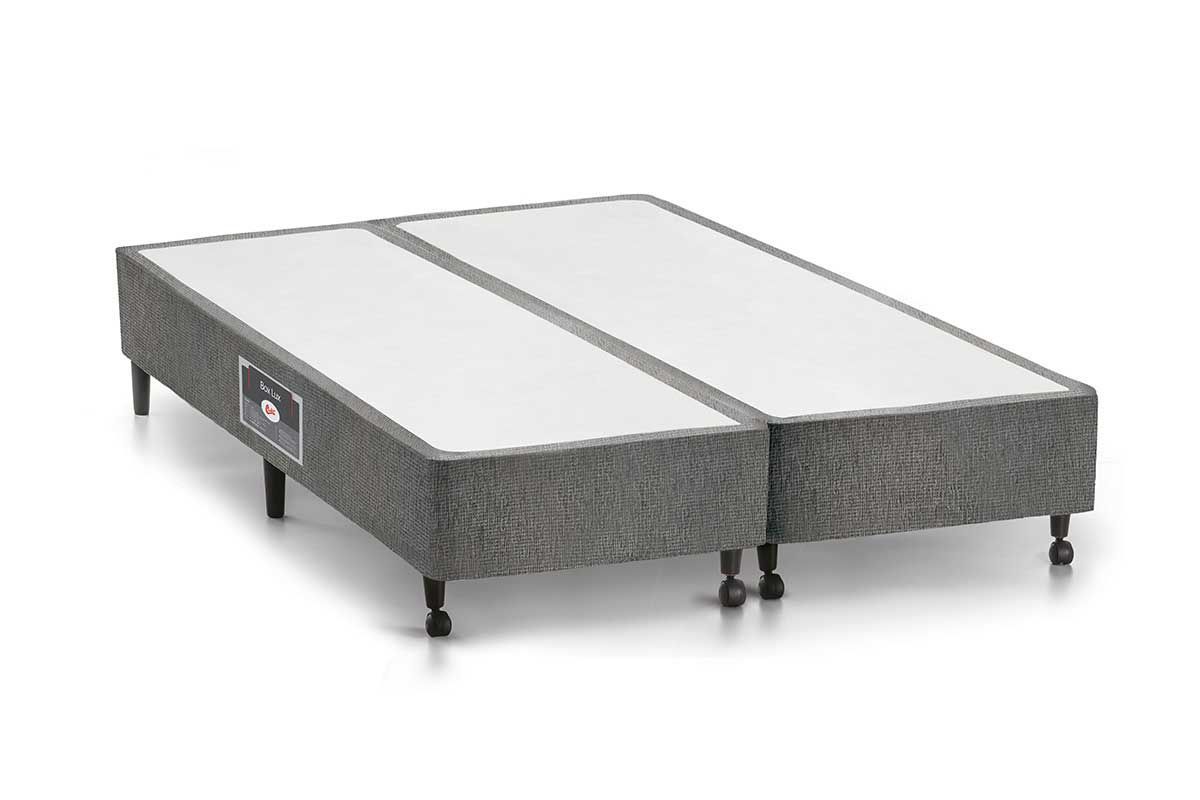 Cama Box Castor G Star Suede GrayKing - 193x203x27 (2 uni 96X203) Cama Box Castor G Star Suede GrayKing - 193x203x27 (2 uni 96X203)
