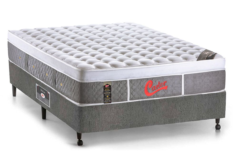 Cama Box CRC +Colchão Molas Light Plush Castor
